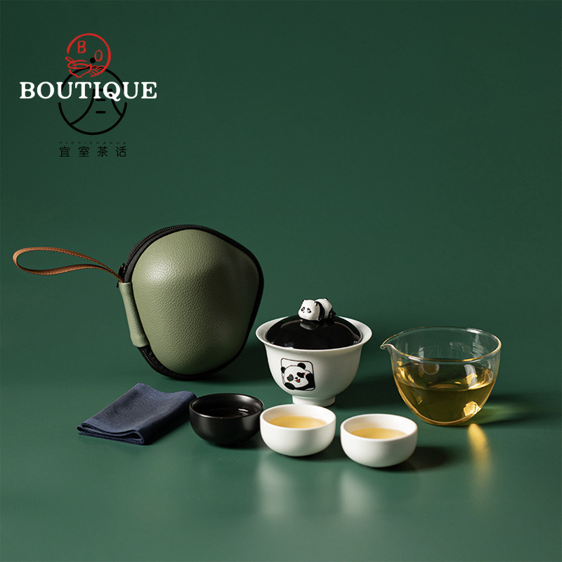 Korean Tea Set - Yishi Talk Panda-Juego de viaje de