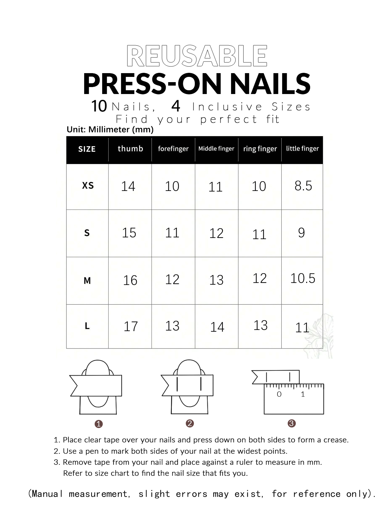 Juego de 10 piezas de uñas pos - Korean Tea Set reseña y precio